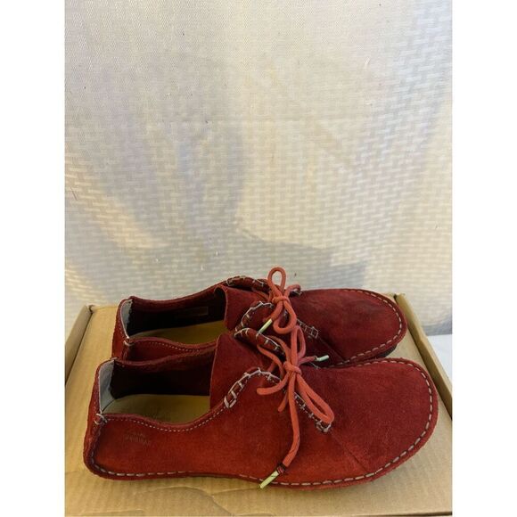 Clarks original #75539 suede loafers laces 9.5m - Picture 1 of 8